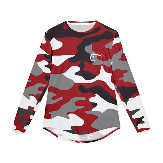 Hoox Red Camo Men's UV Protection Long Sleeve Shirt (AOP)
