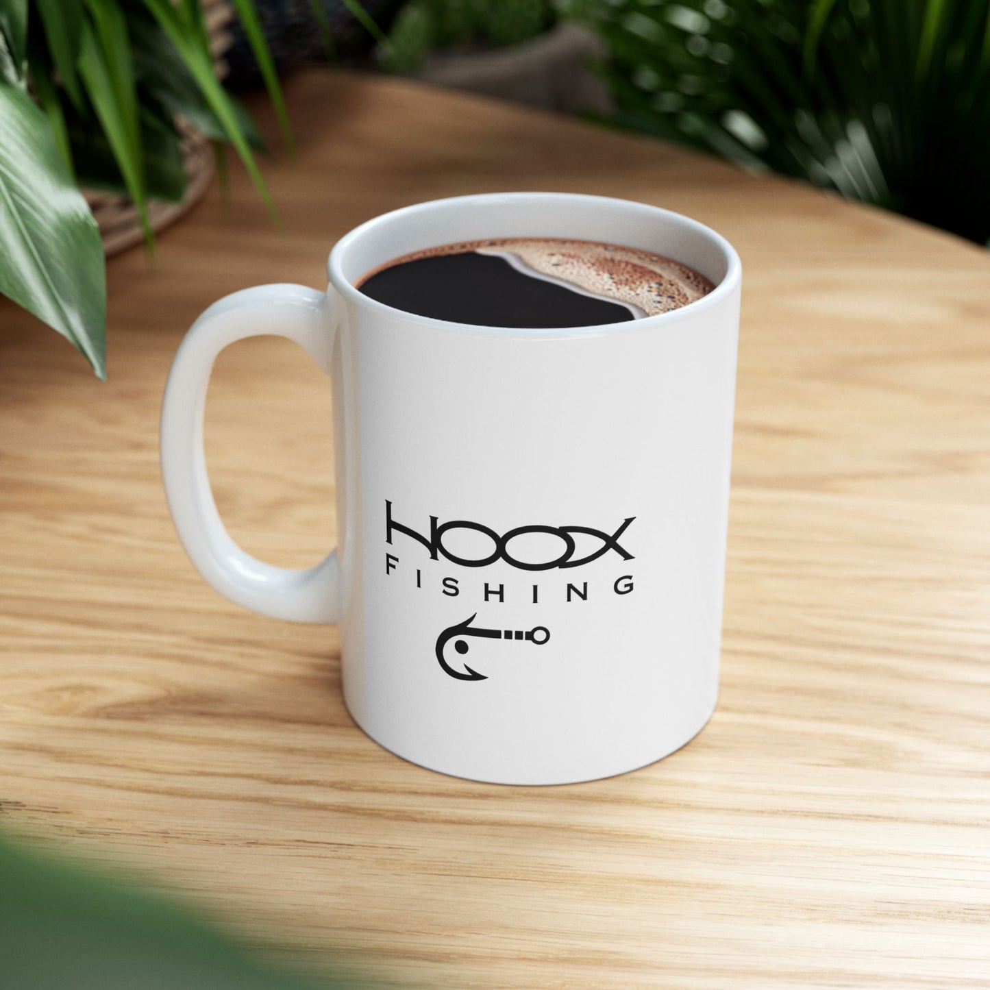 Hoox Fishing Ceramic Mug, (11oz, 15oz)