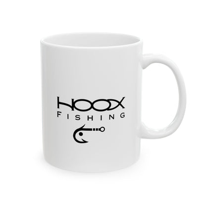 Hoox Fishing Ceramic Mug, (11oz, 15oz)