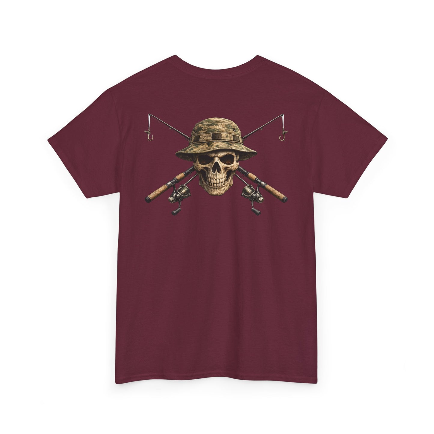 Hoox Fishing Unisex Heavy Cotton Tee | Skull fishing Design