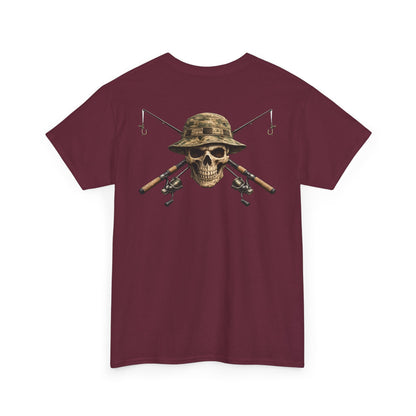 Hoox Fishing Unisex Heavy Cotton Tee | Skull fishing Design