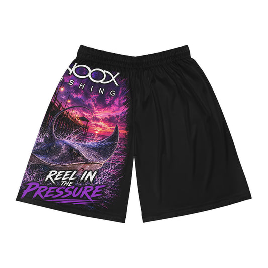 Hoox Stingray Reel in the Pressure Fishing Shorts | All-Over Print