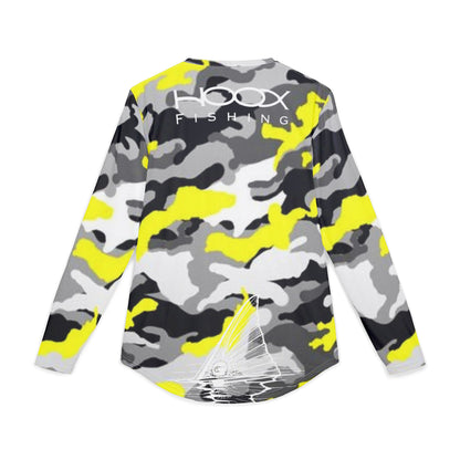 Hoox Yellow Camo Men's UV Protection Long Sleeve Shirt (AOP)