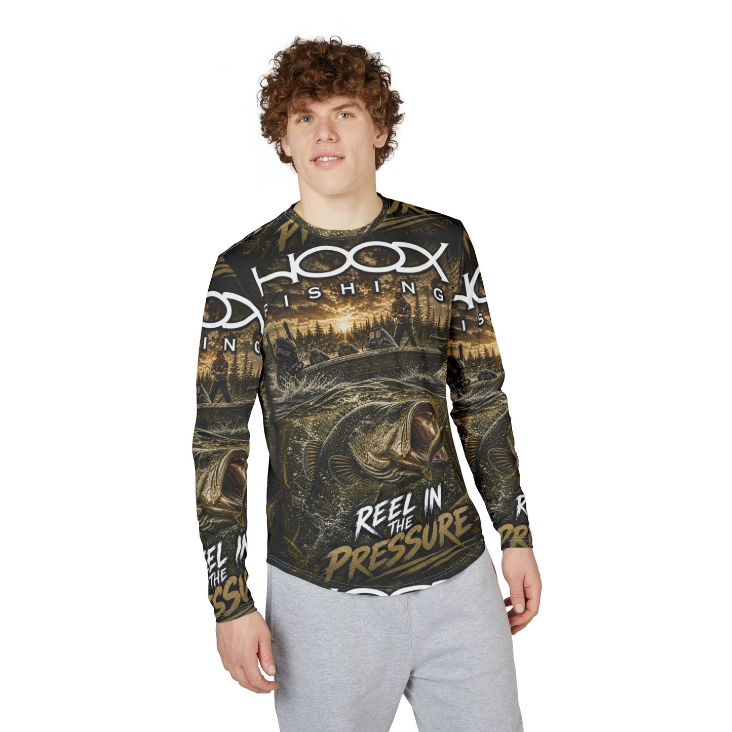 Hoox Bass Men's UV Protection Long Sleeve Shirt