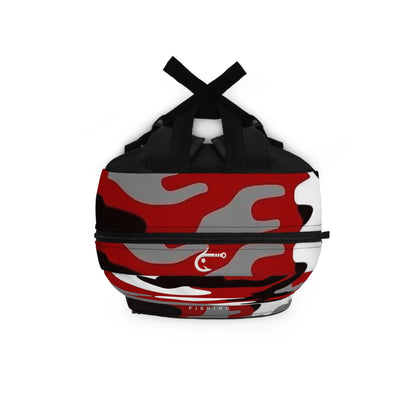 Hoox Fishing | Red Camo "Fish Gang" Casual School & Fishing Daypack