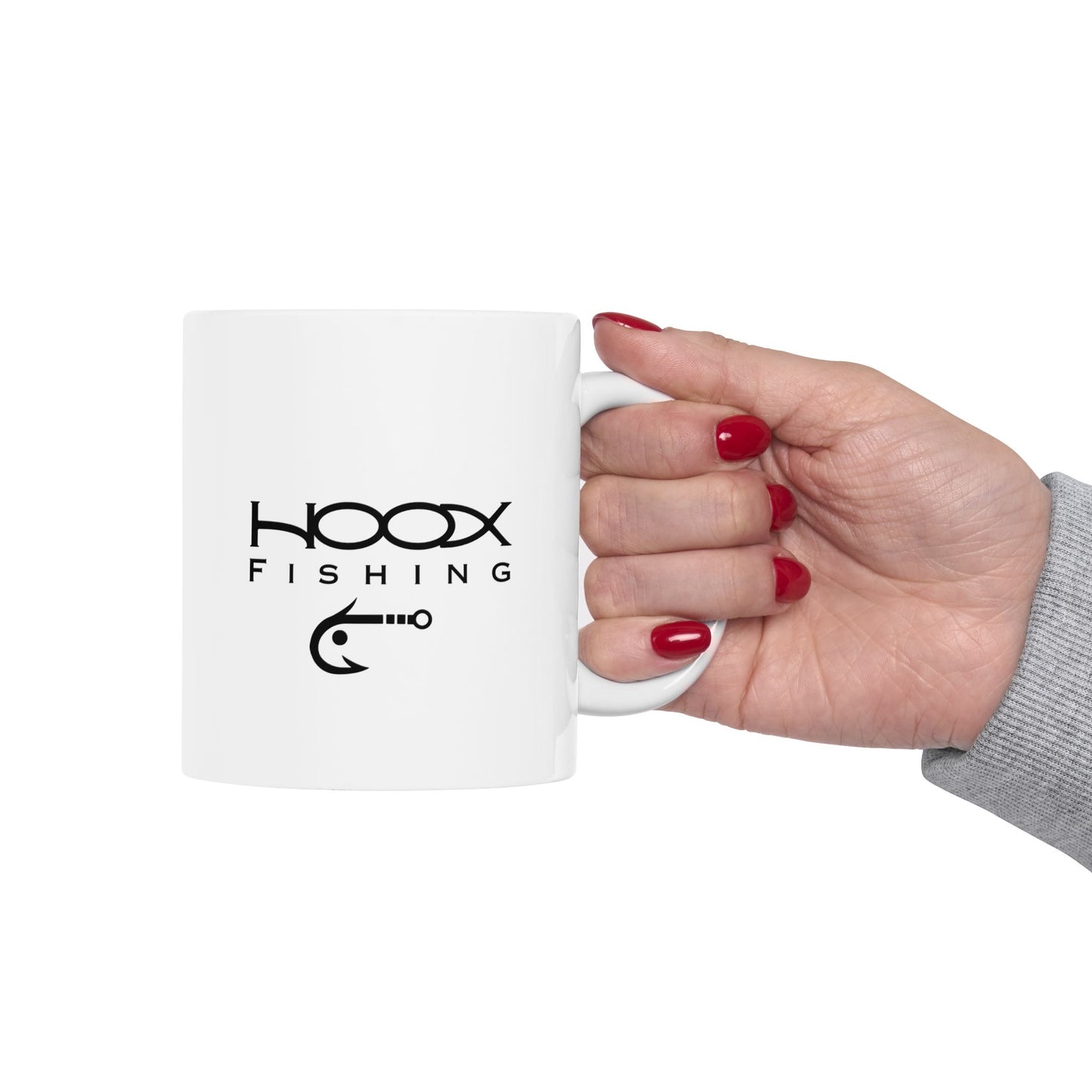 Hoox Fishing Ceramic Mug, (11oz, 15oz)
