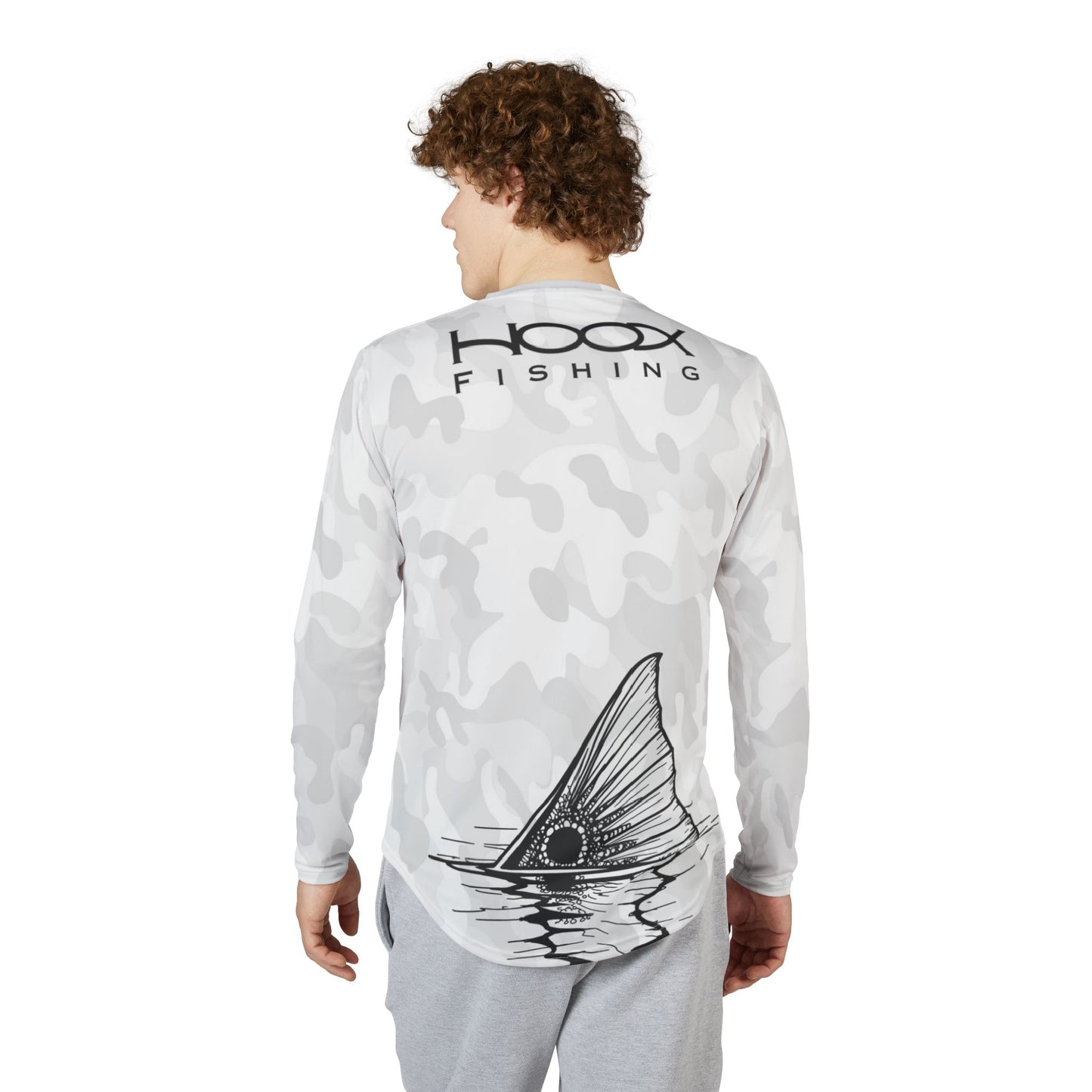 Hoox Snow Camo Men's UV Protection Long Sleeve Shirt