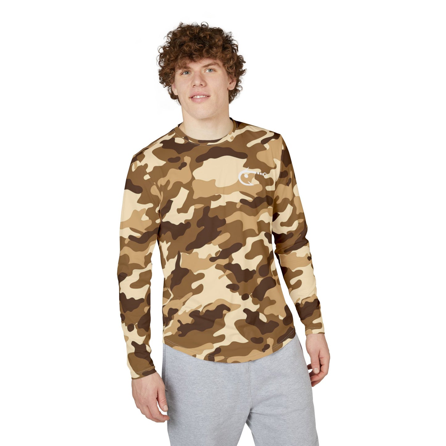 Hoox Desert Camo Men's UV Protection Long Sleeve Shirt