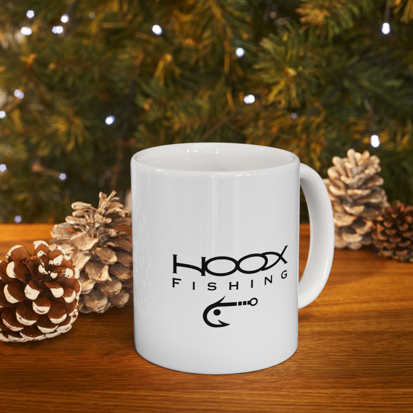 Hoox Fishing Ceramic Mug, (11oz, 15oz)