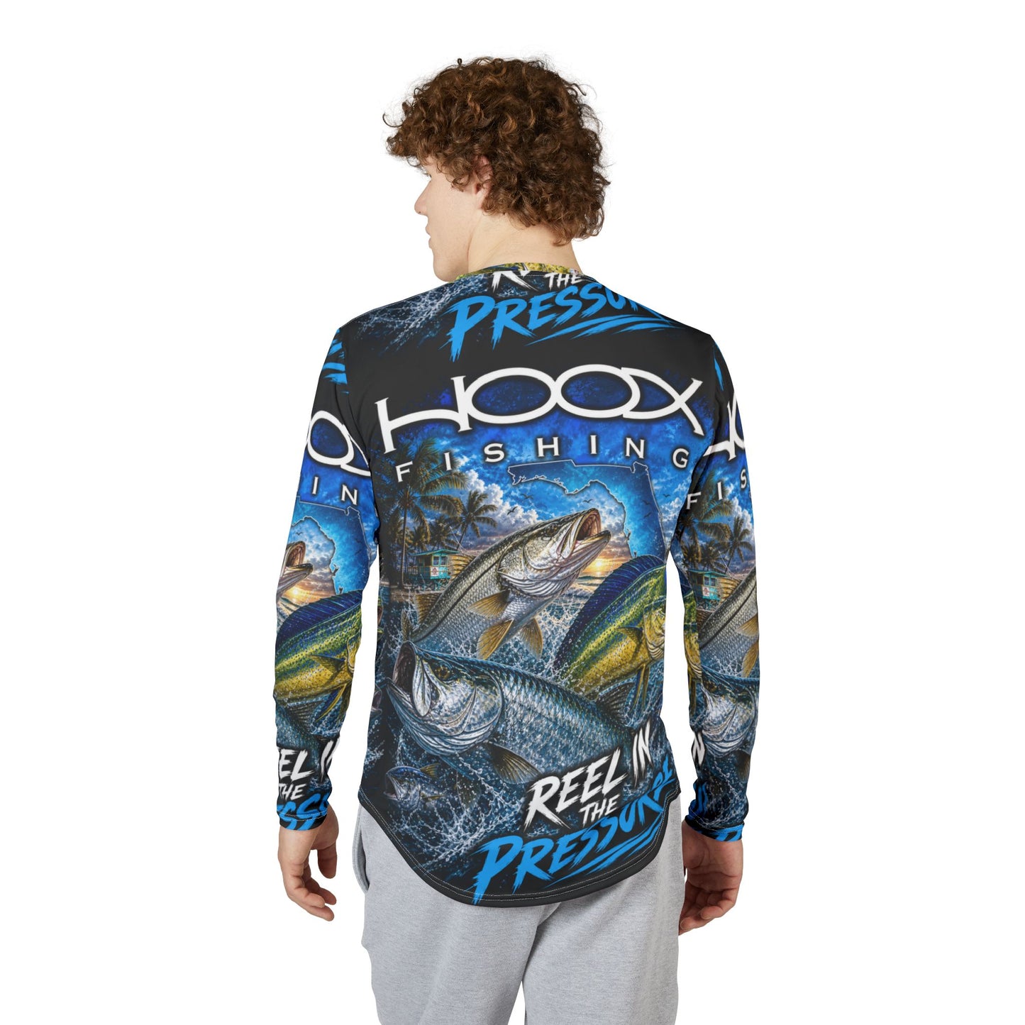 Hoox Florida Fish Men's UV Protection Long Sleeve Shirt