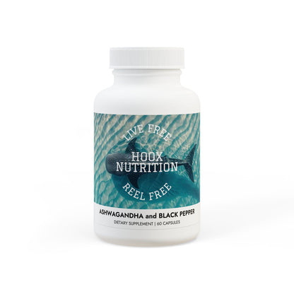 Ashwagandha and Black Pepper Supplement (60 capsules) | Hoox Nutrition