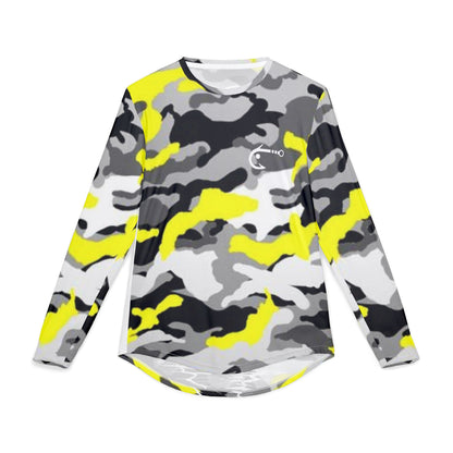 Hoox Yellow Camo Men's UV Protection Long Sleeve Shirt (AOP)