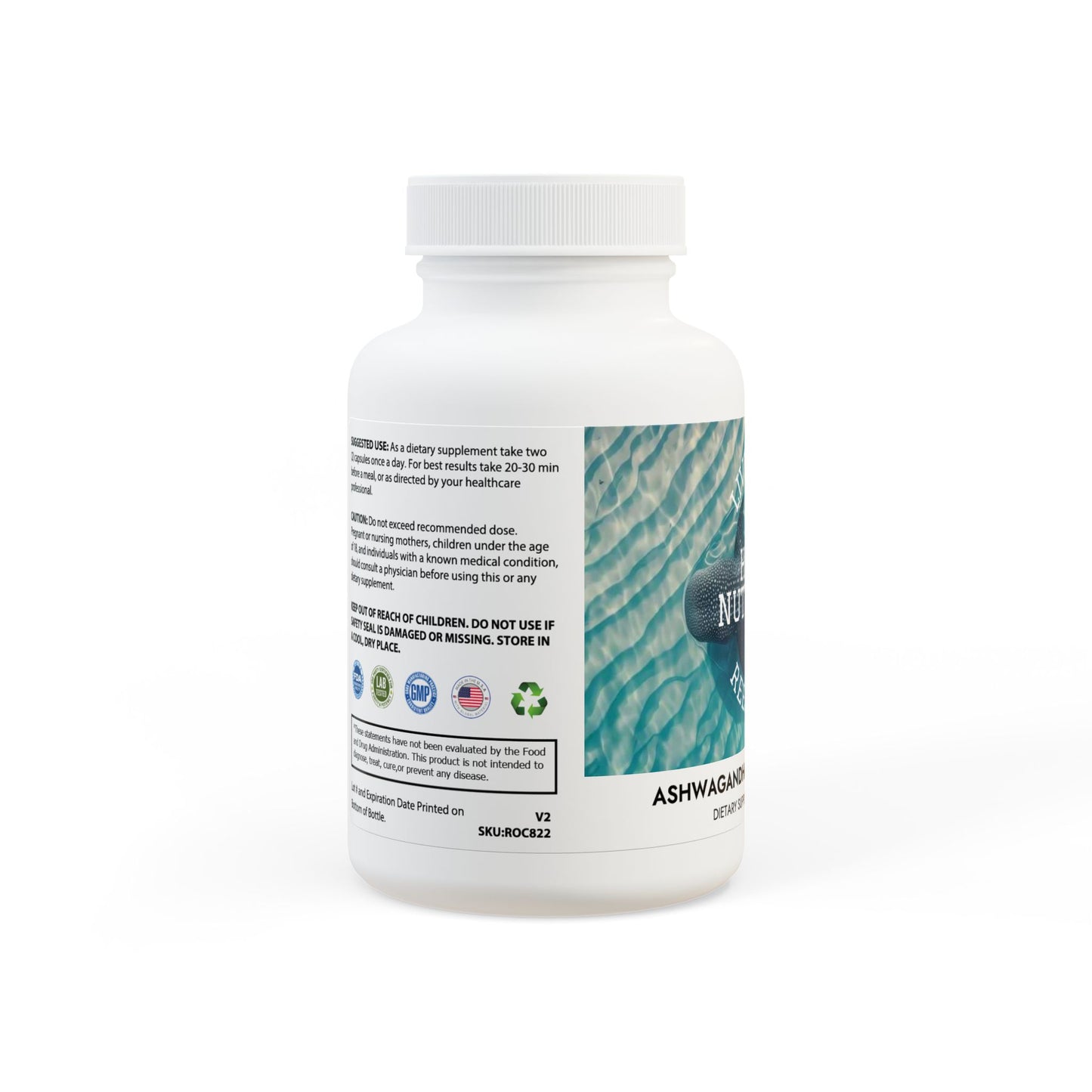 Ashwagandha and Black Pepper Supplement (60 capsules) | Hoox Nutrition