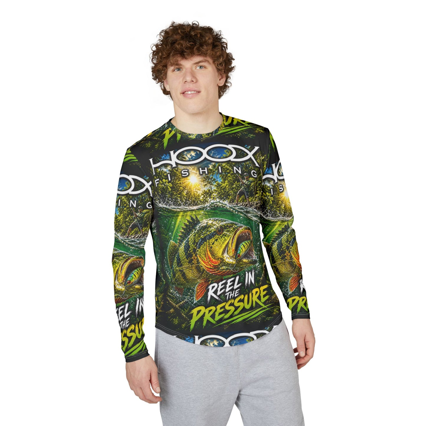 Hoox Peacock Bass Men's UV Protection Long Sleeve Shirt