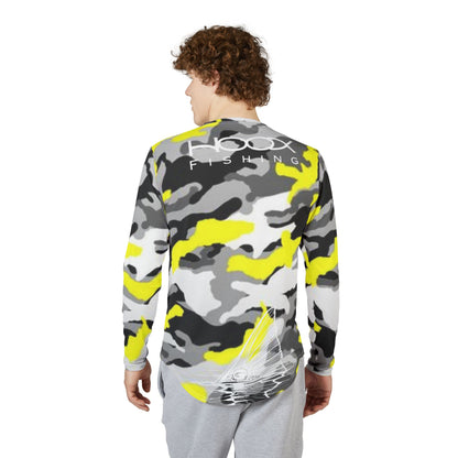 Hoox Yellow Camo Men's UV Protection Long Sleeve Shirt (AOP)