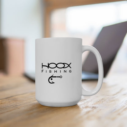 Hoox Fishing Ceramic Mug, (11oz, 15oz)