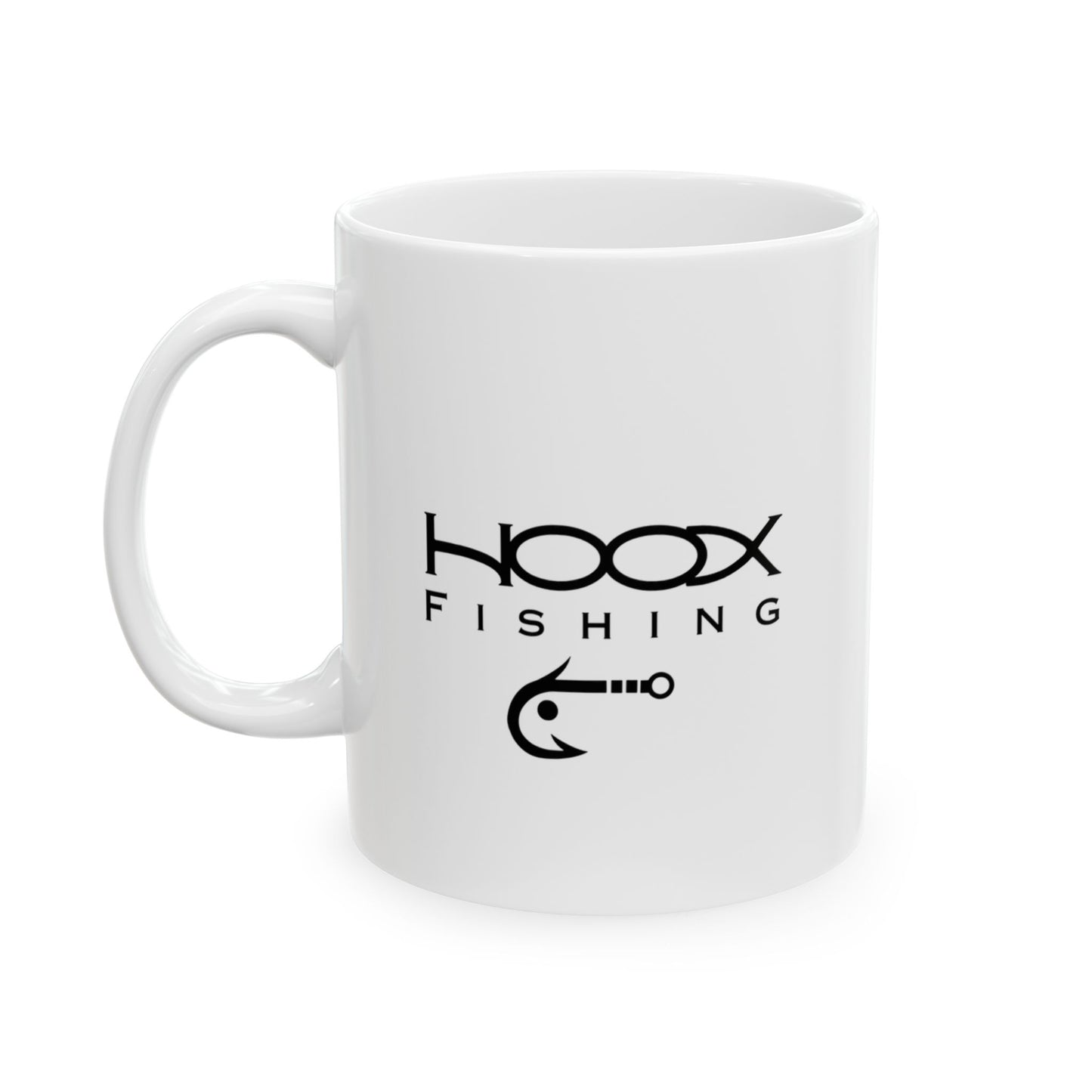 Hoox Fishing Ceramic Mug, (11oz, 15oz)
