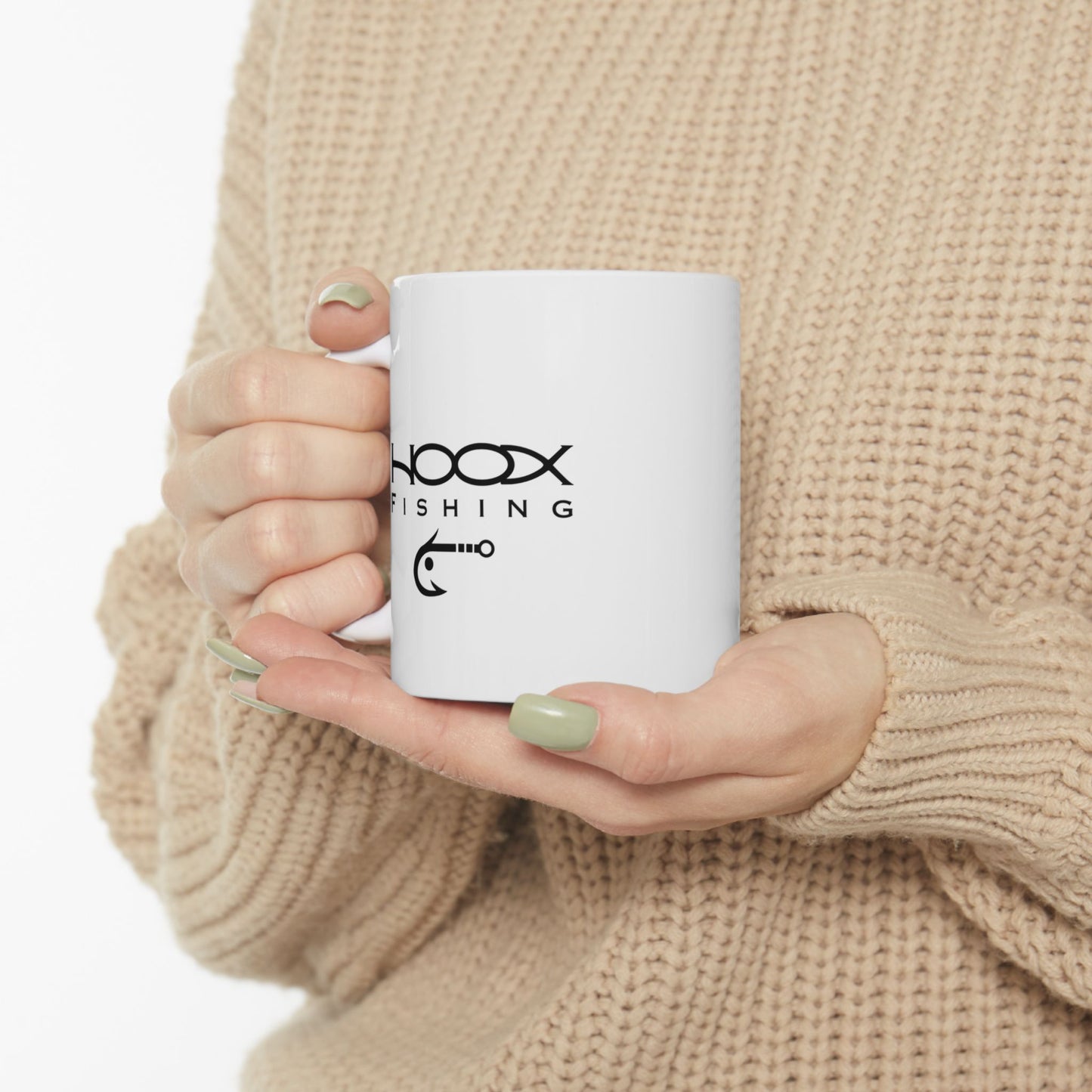 Hoox Fishing Ceramic Mug, (11oz, 15oz)