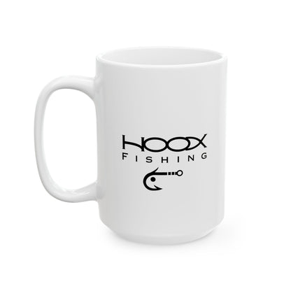 Hoox Fishing Ceramic Mug, (11oz, 15oz)