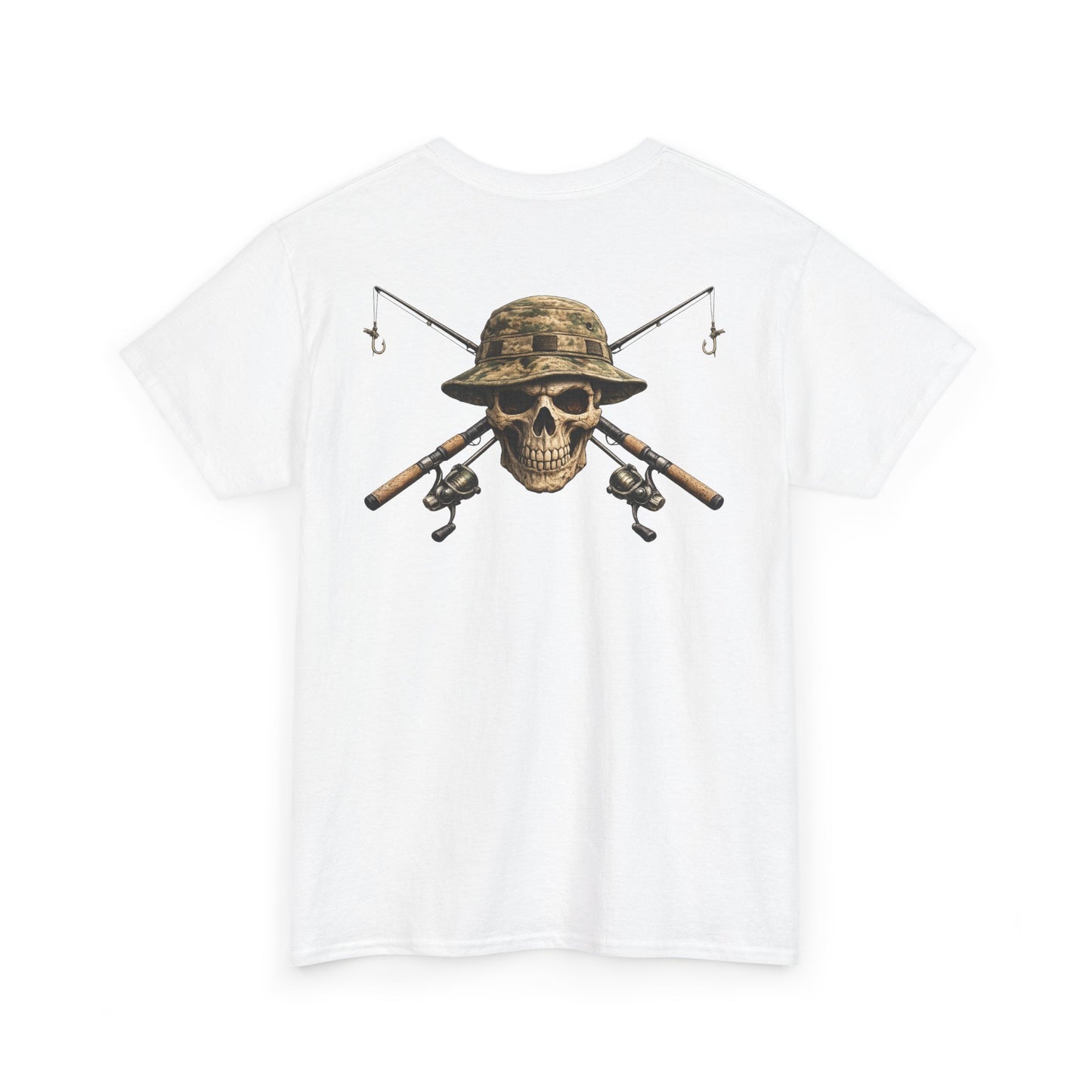 Hoox Fishing Unisex Heavy Cotton Tee | Skull fishing Design
