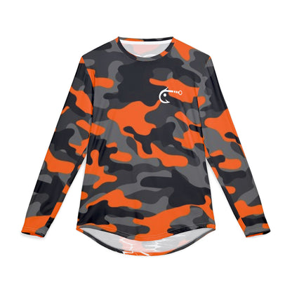 Hoox Orange Camo Men's UV Protection Long Sleeve Shirt