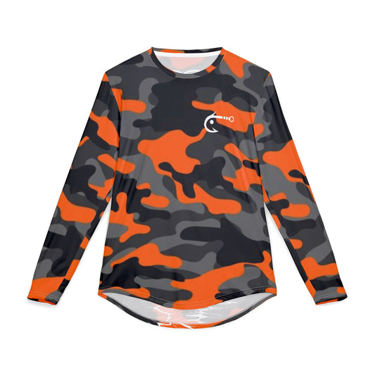 Hoox Orange Camo Men's UV Protection Long Sleeve Shirt