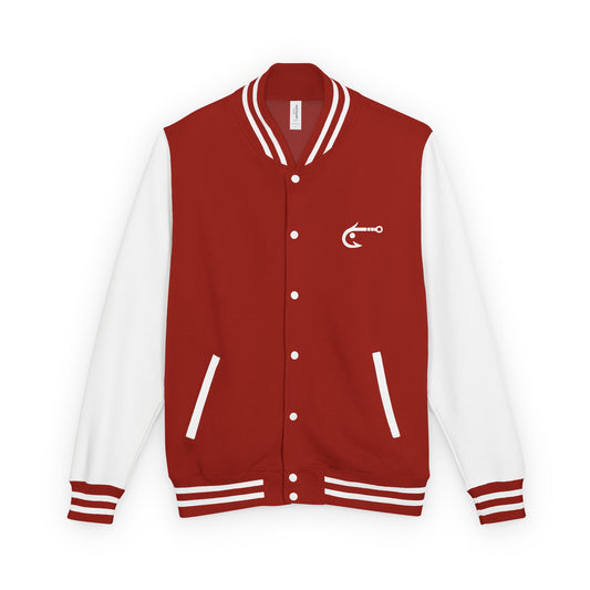 Hook Fishing Letterman Jacket | Red White varsity jacket