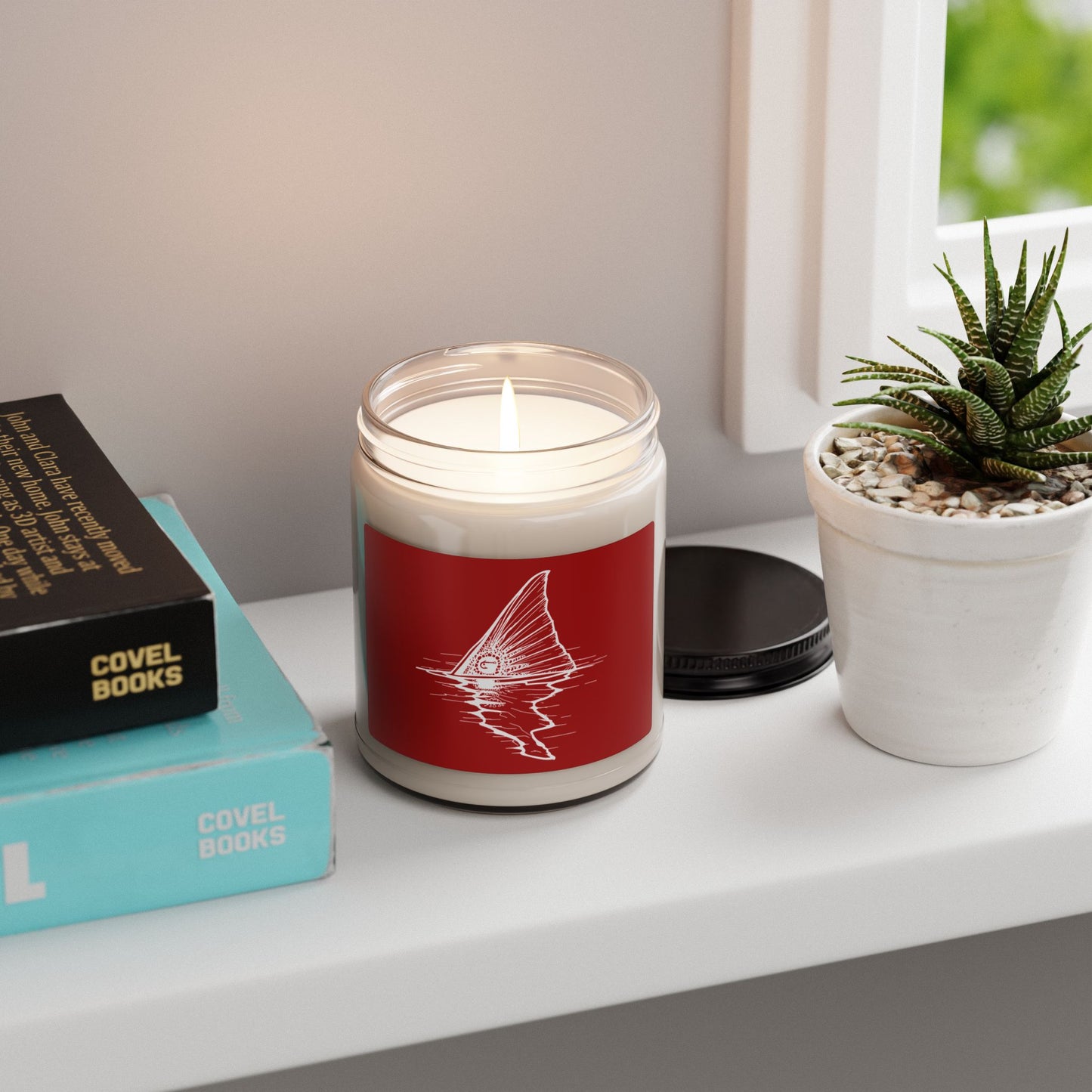 Hoox Shark Fin Illustration Candle | 9oz Soy Candle