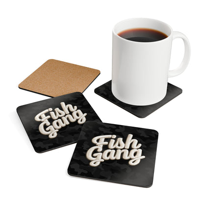 Fish Gang | Corkwood Coaster Set