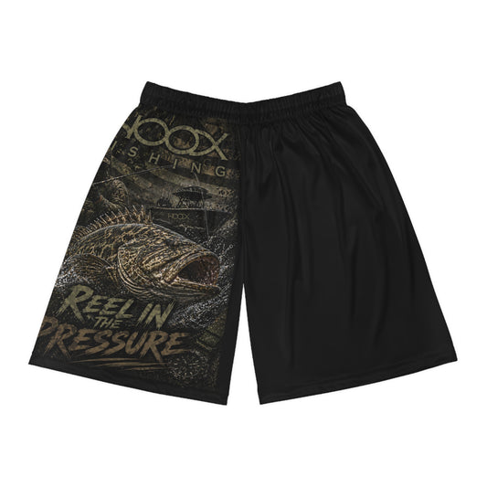 Hoox Grouper Reel in the Pressure Fishing Shorts