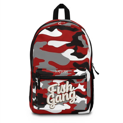 Hoox Fishing | Red Camo "Fish Gang" Casual School & Fishing Daypack