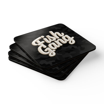Fish Gang | Corkwood Coaster Set