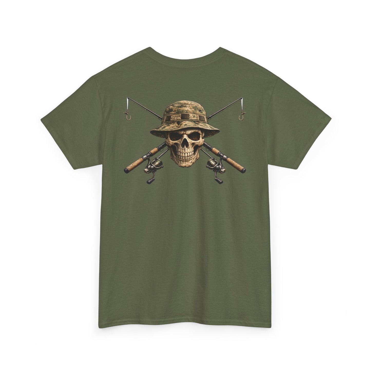 Hoox Fishing Unisex Heavy Cotton Tee | Skull fishing Design
