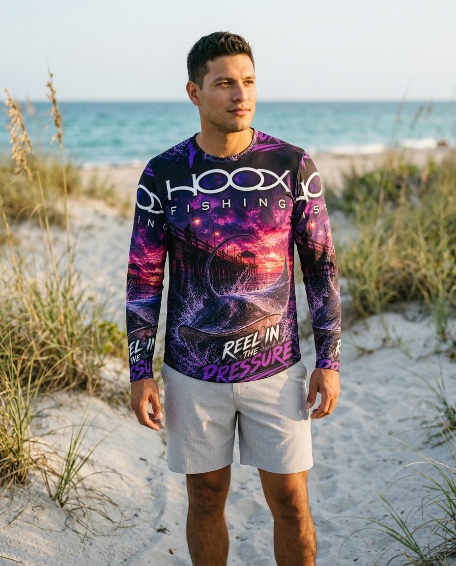 UV protection performance long sleeve shirt — On Model - Coastal Editorial | Generated by Modelize